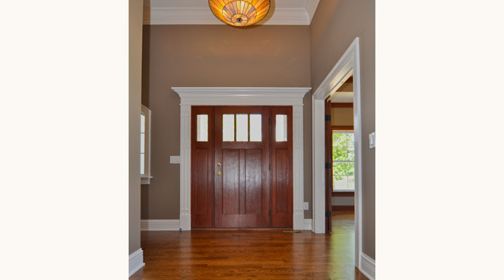 ICH Builders Mt. Sterling residence custom build inside showing front door and hallway